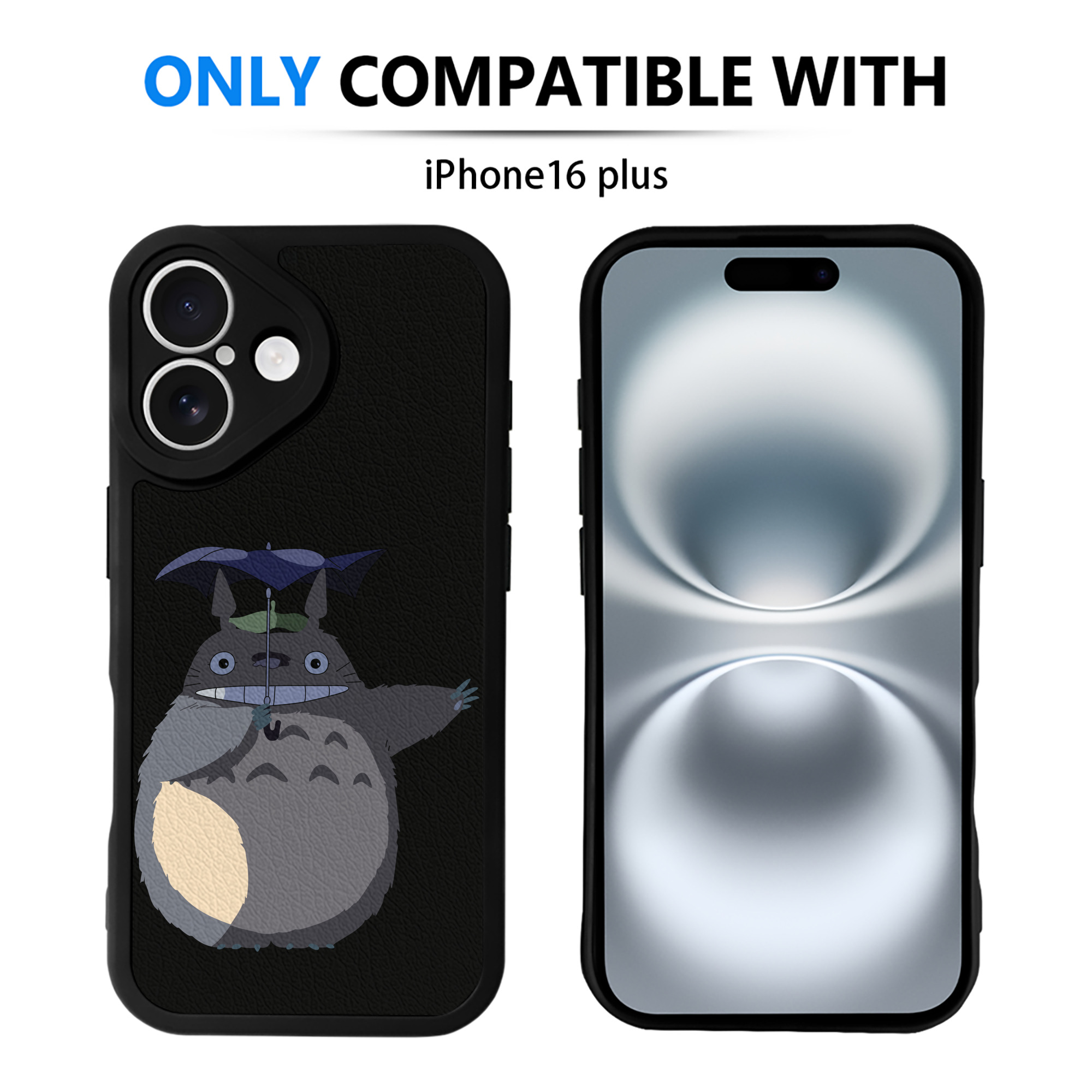 （画像用） となりのトトロ 草壁メイ 草壁サツキ My Neighbor Totoro Satsuki Kusakabe Mei Kusakabe 【iPhone 16シリーズ対応】シリコンスマホケース（レザー調） 材質：シリコン